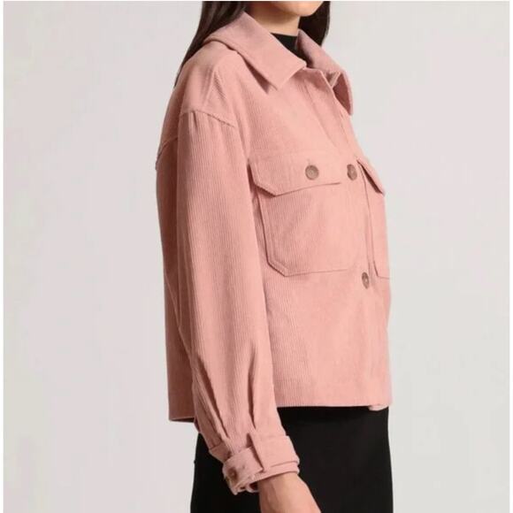Avec Les Filles x Anthropologie Corduroy Shacket Rose Pink Relaxed Size XL - Picture 3 of 12